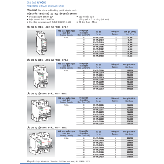 Cầu dao tự động SINO 