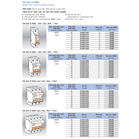 Cầu dao tự động SINO 